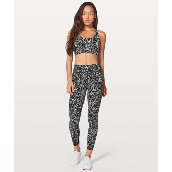 Lululemon Free To Be Moved Bra Chirasu Black Chirakasu Alpine White Size 4 - Picture 3 of 8